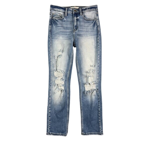 KanCan Signature Mid Rise Straight Ripped Jeans  Women's Size 27  VBK149LA - Picture 1 of 10